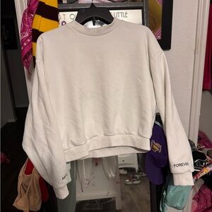 Cream Artless Forever crewneck Sweatshirt and sweatpants NWOT. Beautiful set.
